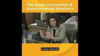 The Sewel Convention and Governmental Relations