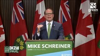 Ontario Greens leader Mike Schreiner tables bills that bring new solutions to the housing crisis