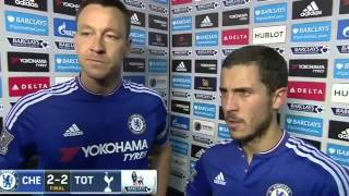 Chelsea 2 2 Tottenham Hotspur   John Terry & Eden Hazard Post Match Interview 03 05 2016