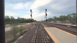 Take a Front View Ride on the Metra Union Pacific West Line, Elmhurst to Oak Park, Illinois!