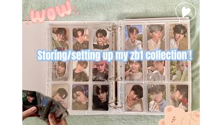 Setting up my ot9 zb1 collection & storing new photocards #1