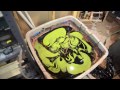 swirling a tele guitar body with 1 shot paints