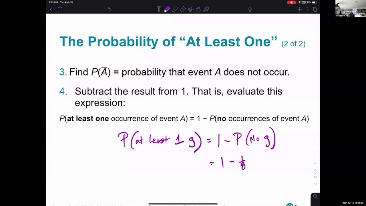 4.3 Complements And Conditional Probability - YouTube