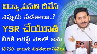 YSR Cheyutha Scheme in Telugu Amount Credit Details || Jagan Anna Vidya Deevena Date