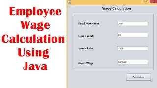 Employee Wage Calculation Using Java