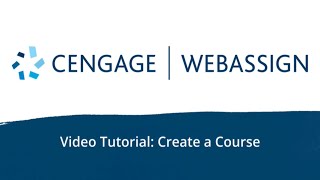 Create a Course | WebAssign