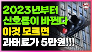 2023년부터 신호등 이렇게 바뀝니다!! 이것 모르고 마음대로 했다가 과태료 5만원 부과됩니다!!