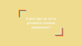 À quel âge est-ce qu'on vit sa première relation amoureuse? | Tel-jeunes