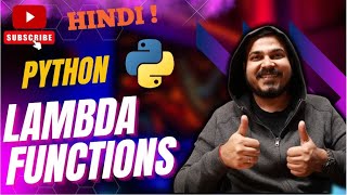 Tutorial 21- Python Lambda Function With Real World Examples- Krish Naik Hindi