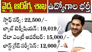 AP NHM ద్వారా ఉద్యోగాల భర్తీ  | Staff Nurse, Lab technician, Deta entry operator, LGS Jobs | APCOS