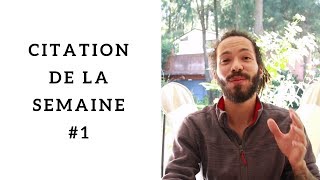 La citation de la semaine #1