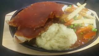 Chicken Steak Sizzler with mash potato