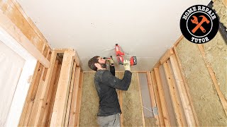 Drywall Ceiling Installation Tips - #shorts