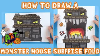 How to Draw a MONSTER HOUSE SURPRISE FOLD