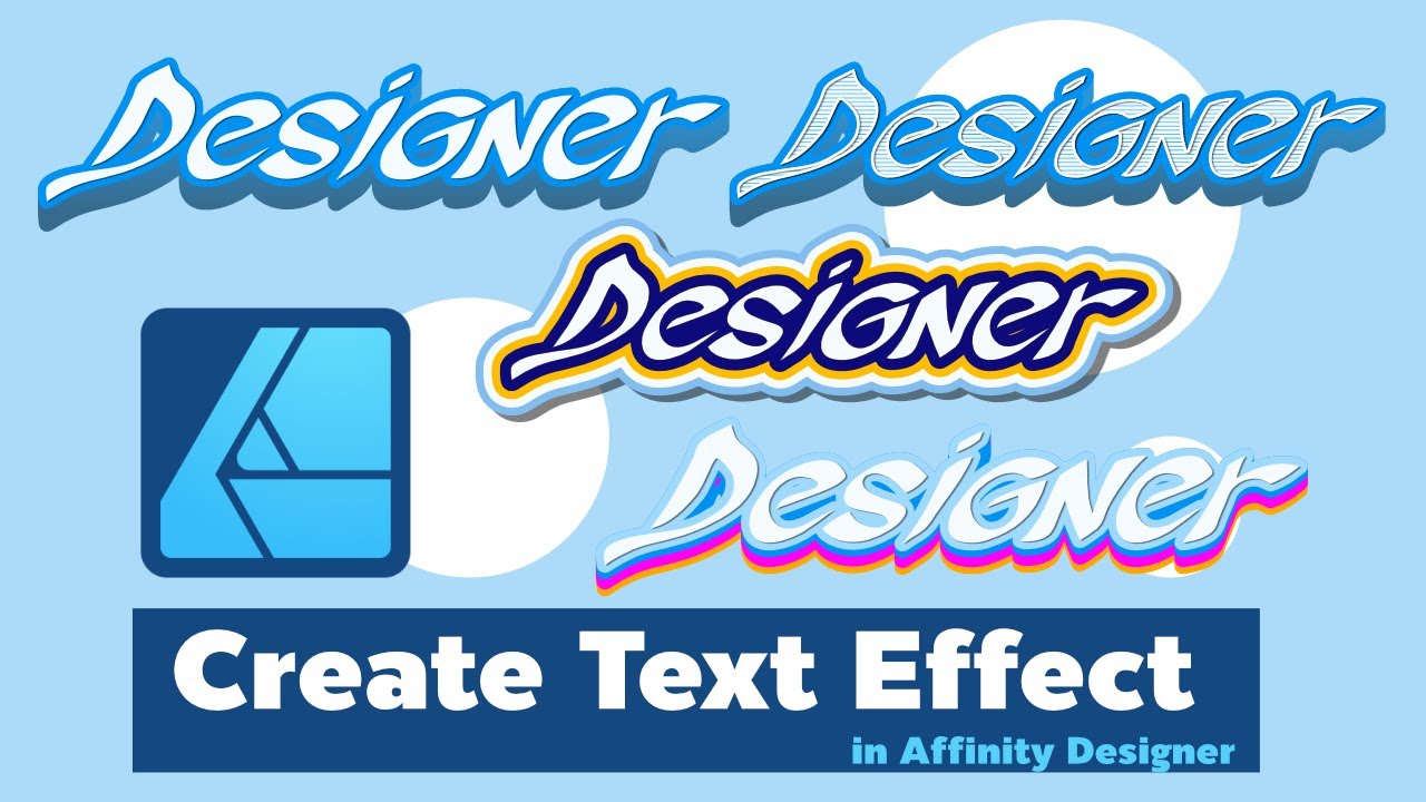 Affinity Designer Create Text Effect Youtube