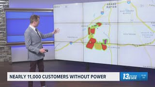 Thousands without power in West Michigan