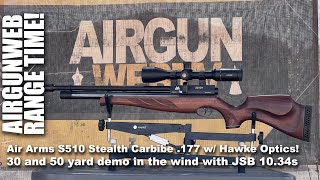 Air Arms S510 .177 Stealth Carbine - 30 and 50 yard tests with 10.34 JSB Pellets