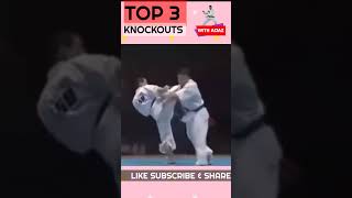 TOP 3 KNOCKOUTS #karate #kumite #viral #wkf