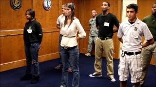 Lauren's Army National Guard Swearing In