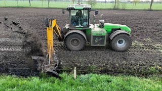 Hemos Excentrac zelfrijdende werpradslootreiniger Bisschop Loonwerk en Slootonderhoud