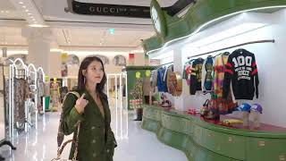 IU visits the Gucci 100 Collection Shinsegae Department Store Gangnam Pop-up Store