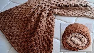 Новый узор для пледа из Alize Puffy Fine Ombre Batik.