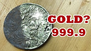 Restoration and polishing of old gold coins