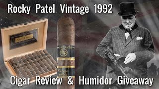 Rocky Patel Vintage 1992 Unboxing, Cigar Review \u0026 Humidor Giveaway #unboxing #giveaway #cigars