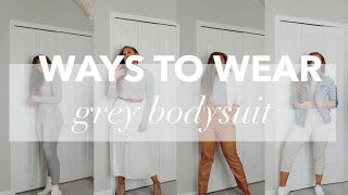 10 Ways to Wear a Grey Bodysuit