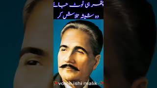 iqbal poetry,allama iqbal motivational poetry ,Manzil Se Aage Badh Kar Manzil Talaash Kar#shorts