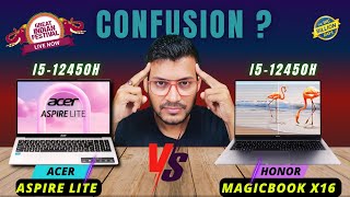 Acer Aspire Lite Vs HONOR MagicBook X16 (2024)🔥Intel i5 12450H 🔥Amazon Great Indian Festival 2024