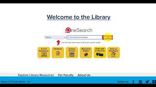 Finding Scholarly Articles in OneSearch