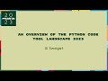 Talks - Al Sweigart: An Overview of the Python Code Tool Landscape 2023