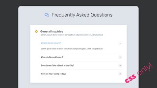 CSS Accordion FAQ Page - No Javascript