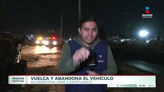 Aparatoso accidente genera caos en Carretera Libre a Zapotlanejo | Noticias GDL con Fabiola Anaya