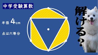 【中学受験算数】色のついた部分の面積を求めなさい。