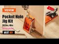 VEVOR 30 Pcs Pocket Hole Jig Kit, Dual Scale Marks for DIY Carpentry Projects