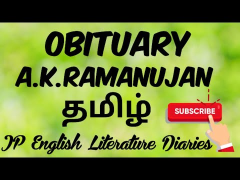 Whose obituary does a K Ramanujam mention in obituary?