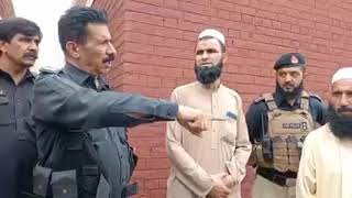 Shaheed #DSP Iqbal mohmand, talking to local complainers.| kpk police | police department.