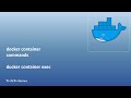 Docker Container Command(exec) | How to enter inside a running container