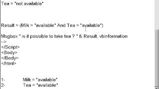 logical operators - VBScript Tutorial