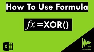 How to use Formula - XOR - excel