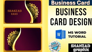 Stunning Card Designs Made EASY with Ms Word || Card design In Ms word || How to Make Card design