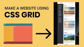 Learn To Make A Responsive Website Using CSS Grid | From Layout to Complete Website | Blog Website