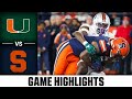 Miami vs. Syracuse Game Highlights | 2024 ACC Football