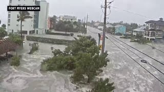 Timelapse video shows Hurricane Ian storm surge in Fort Meyer, Florida