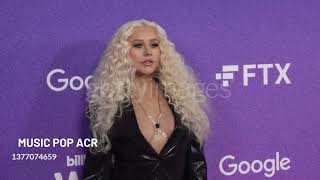 Christina Aguilera at the 2022 Billboard Women In Music red carpet
