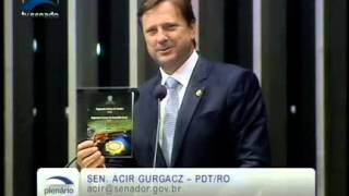 Sen. Acir Gurgacz, PDT/RO, cita composição da Mesa Diretora do Senado em 1826