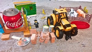 Amazing DIY Mini Brick Cow Water Well Construction | Science Project | Miniature Building