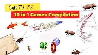 CATS TV - Cat Games Compilation for Cats & Dogs (10 in 1 cat games mix) - 3 HOURS